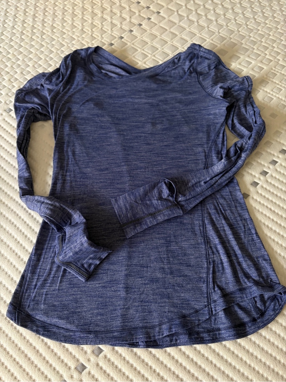 lululemon athletica Heathered Indigo Long-Sleeve Scoop Neck Top